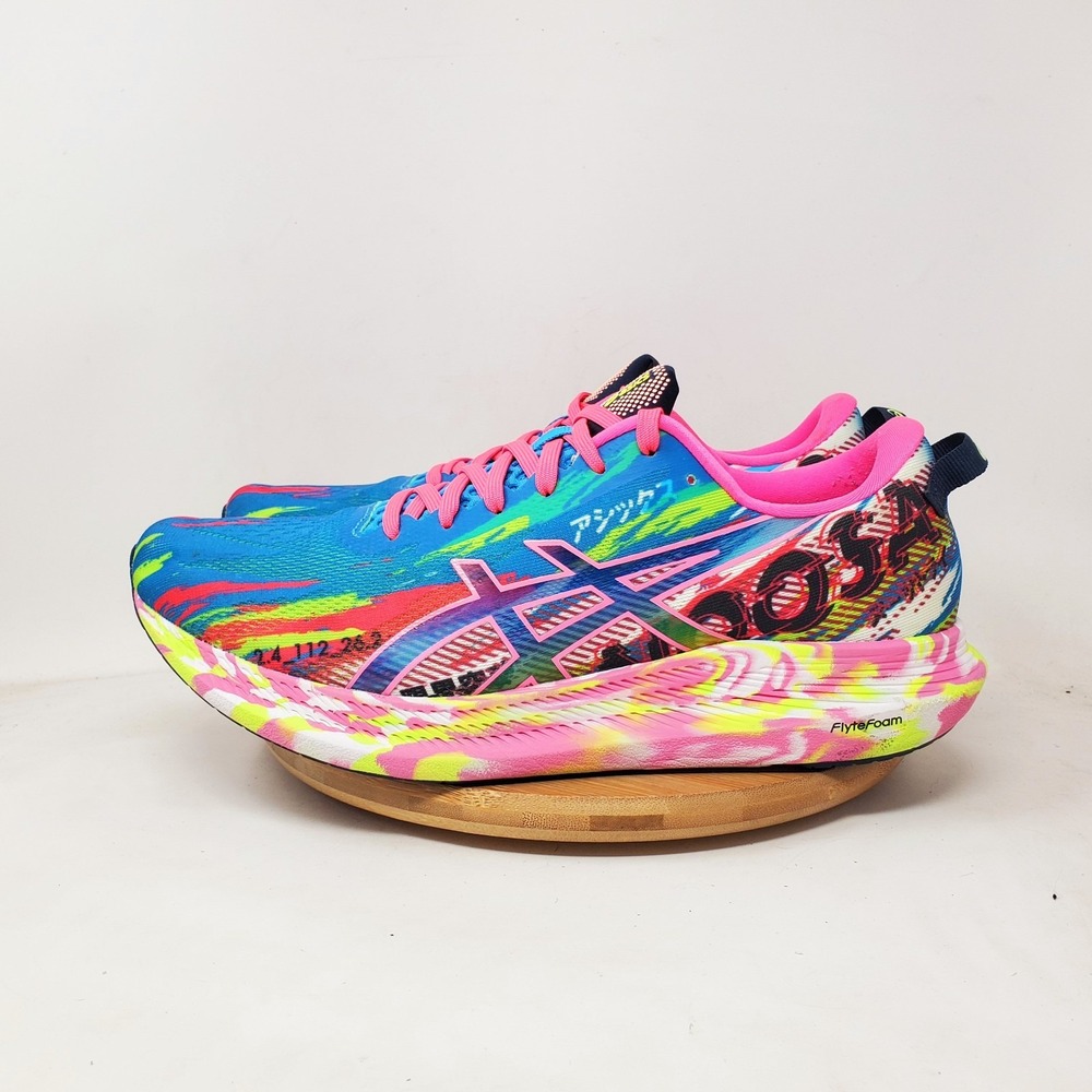 Asics Noosa Tri 13 Running Shoes Mens 11.5 Blue Pink Colorful Lace Up Sneaker
